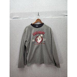 Vintage Disney Store Exclusive Grumpy 1937 Gray Crewneck Sweatshirt Size L 100%